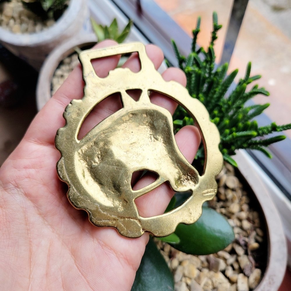 Vintage Horse Brass Harness Bottle Opener and Wall Hanging - Picture 6 of 6